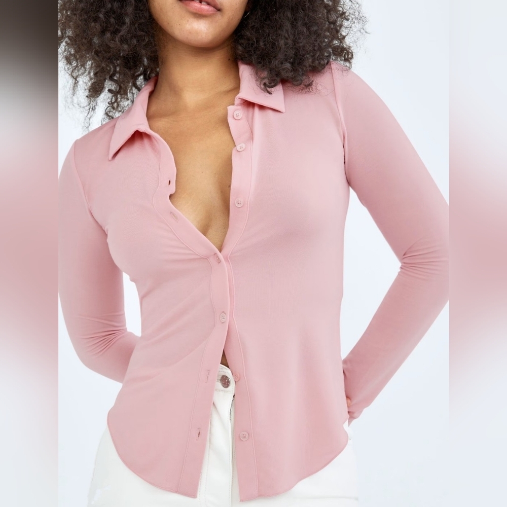 Wilfred POSE Pink Button-Up Women's Top Size XS